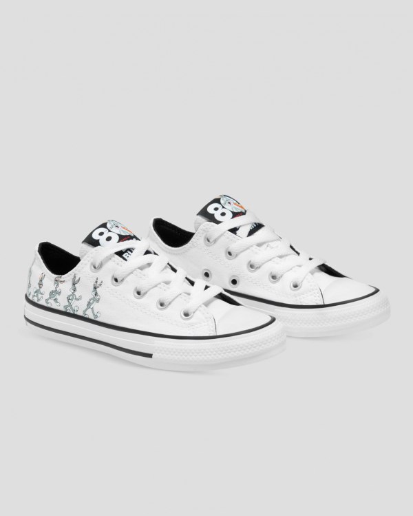 Converse X Bugs Bunny Chuck Taylor All Star Hvide Sko Danmark - Converse Lave Sneakers Børn - 07385K